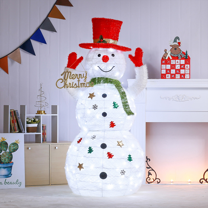 150cm LED 빨간모자 허그 눈사람 크리스마스 장식소품