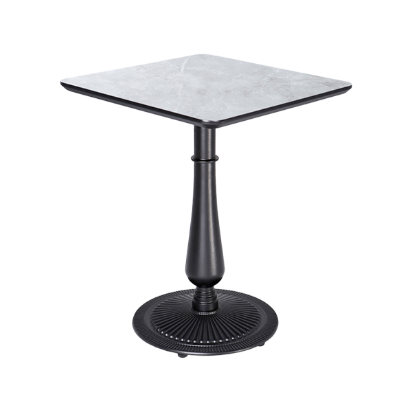 브리즈 화이트 대리석 카페 인테리어 주물 사각 테이블600